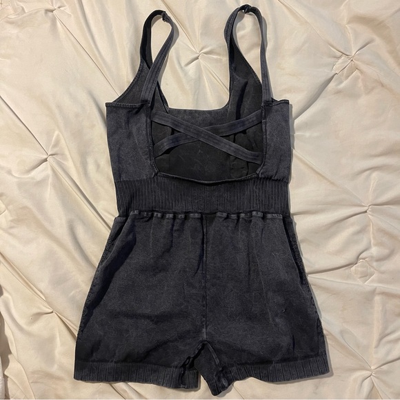 Free People Good Karma Runsie🖤✨ - Picture 5 of 11